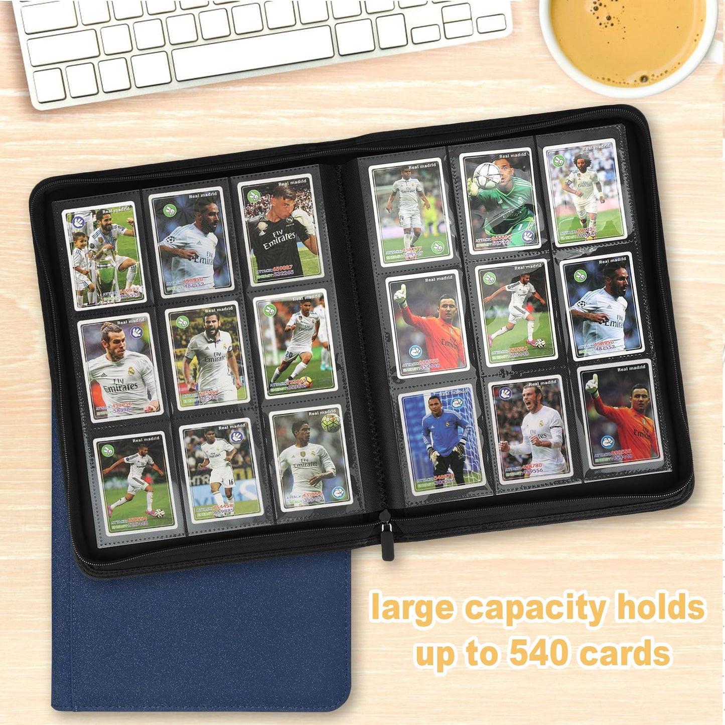 GERMUN Trading Card Binder 9 Pocket, 540 Pockets Card Binders, Card Collection Binder, Card Album Folder for MTG, TCG, Sports Cards, Game Cards (Dark Blue)