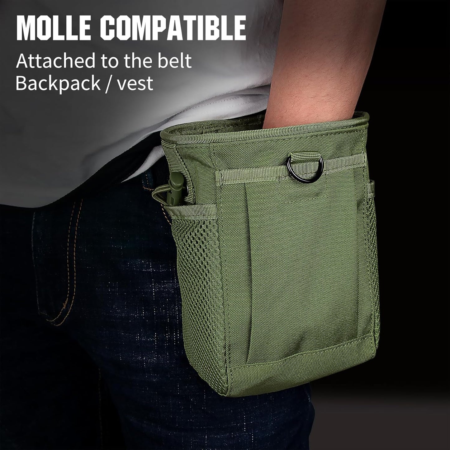 Tactical Molle Dump Pouch - Utility Hip Belt Waist Bag with D-Ring for Outdoor Gear | Versatile Storage Solution
