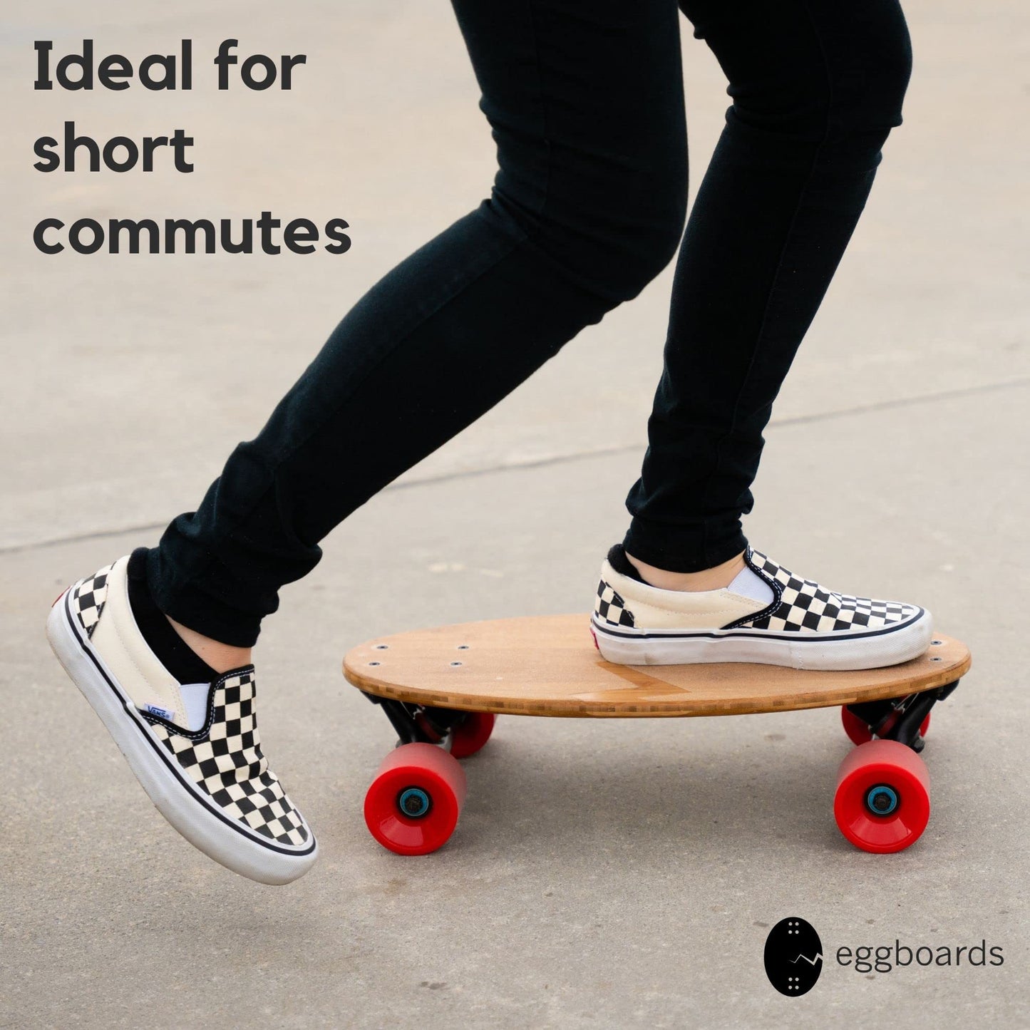 Eggboards Mini Longboard Cruiser Skateboard Complete | 19'' x 9'' | Portable Bamboo Cruiser Board. Easy to Carry, Smooth to Ride. Short Long Boards Skateboards for Adults, Beginners, Kids Skateboard.
