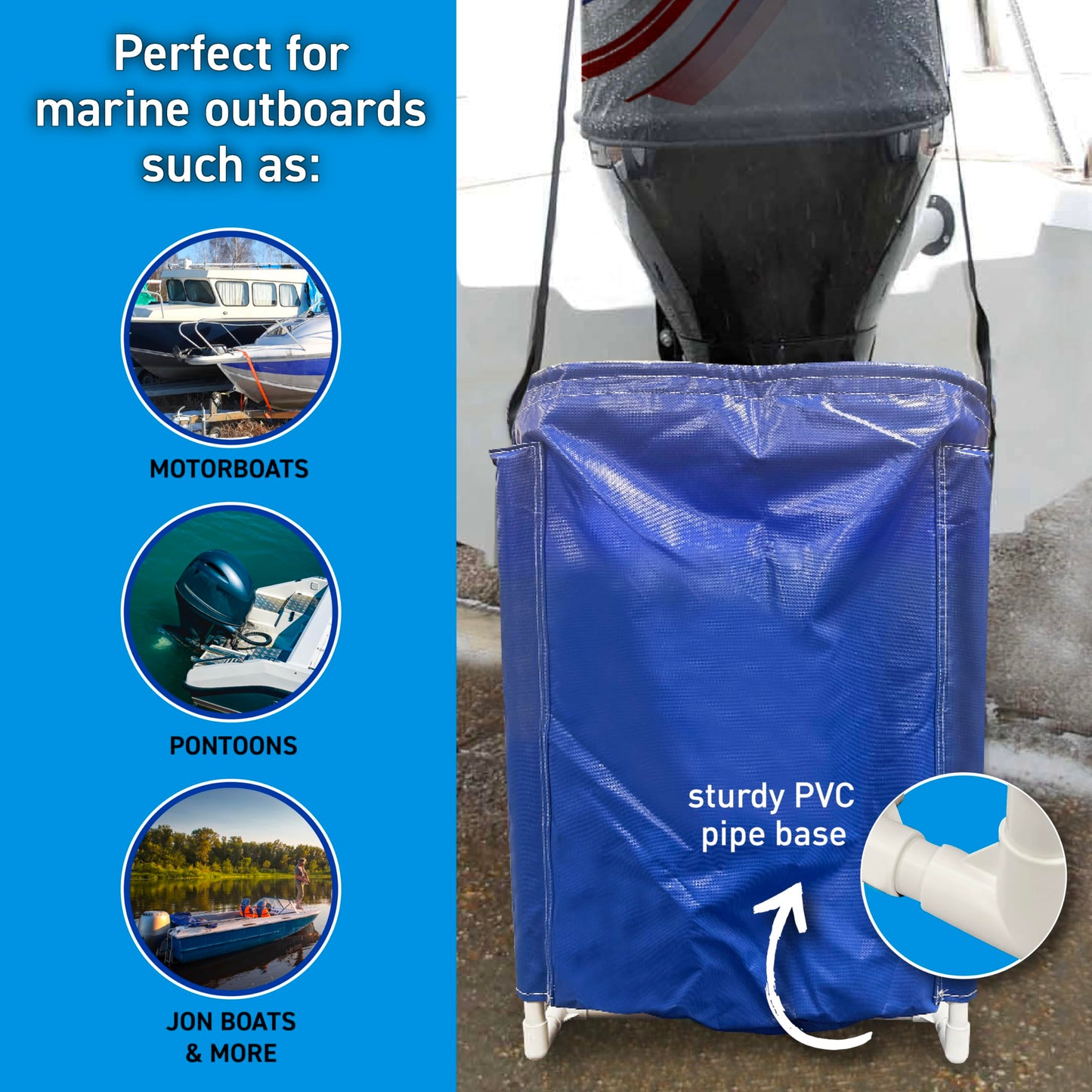 Seaworks Outboard Motor Flushing Bag for Marine Engines & Sterndrives