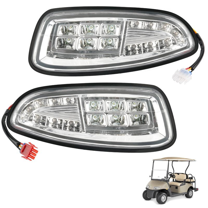 DRIVE UP EZGO Headlight Kit, Golf Cart LED Headlights Fits for EZGO RXV 2008-2015 Gas and Electric Golf Carts, OEM 607439-1, 607438-1
