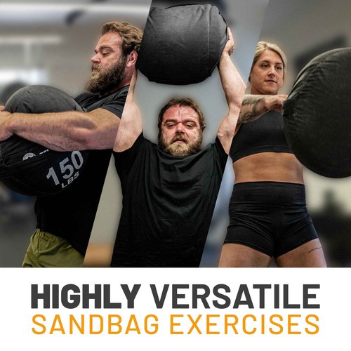 Strongman Sandbag for Working Out [Bells of Steel] Fitness Sand Bag Sacks, Commercial and Home Gym Sand Bags for Weight Training with Handles for Workout - 150 lb