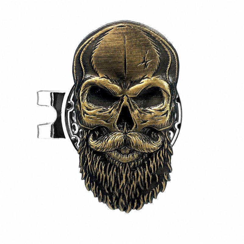 Kolorspun Golf Ball Marker with Magnetic Hat Clip (Beard Skull)