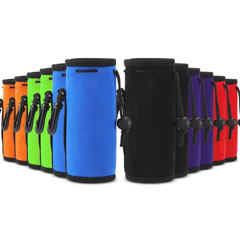 Remerry 4 Pcs Neoprene Water Bottle Sleeve Carrier Bag with Adjustable Strapinsulated Neoprene Sling Sleeve Canteen Flask Water Bottle Holder for 17 oz Stainless Steel/Plastic (1000 ml,Bright Colors)