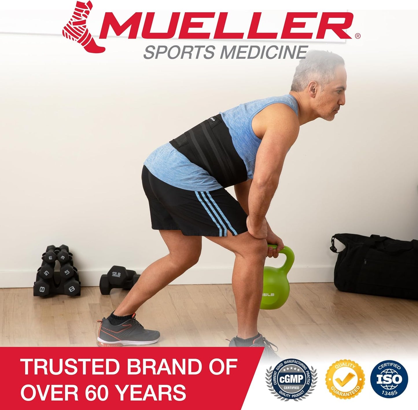MUELLER Adjustable Back Brace for Pain Relief | Support for Upper & Lower Back, Sciatica, Scoliosis - Black
