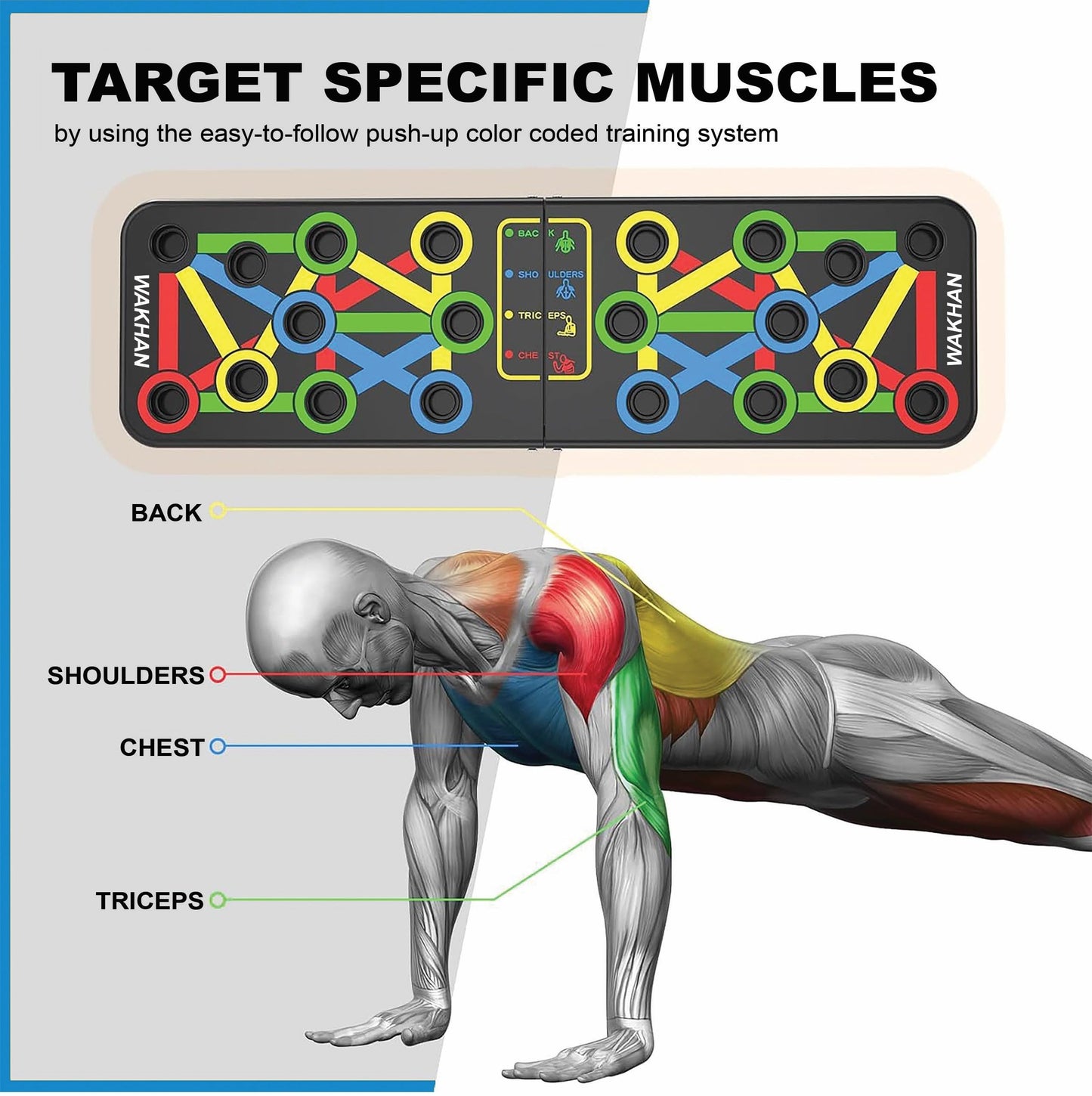 Push Up Board for Men & Women - Portable Foldable Multi-Function 14 in 1 Pushup Board at Home Gym, Push Up Handles for Floor, Professional Fitness Strength & Exercise Training Workout Equipment, Best Choice for Daily Gifts