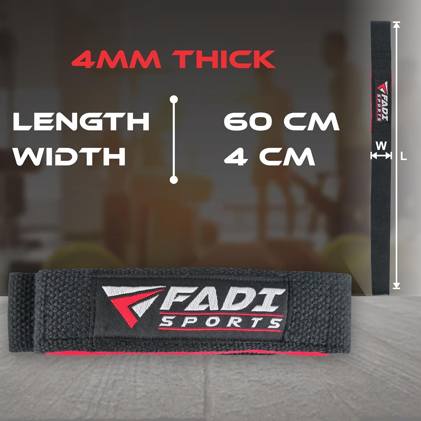 Lifting Wrist Straps - 24 Inch Cotton with 5mm Padded Neoprene for Weightlifting & Deadlifts | Grip Support for Men & Women