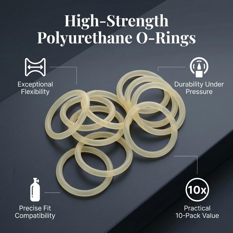 Polyurethane O-Rings, 10pcs 13.8, 1.9mm High Strength Polyurethane O-Rings for Paintball Gun CO2 Air Tank (Beige)