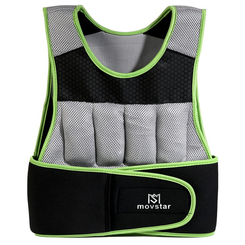 MOVSTAR Adjustable Weighted Vest Women Men with Reflective Design 10lbs,20lbs Workout Vest for Strength Training, Walking, Jogging, Weightlifting, Running Men Women