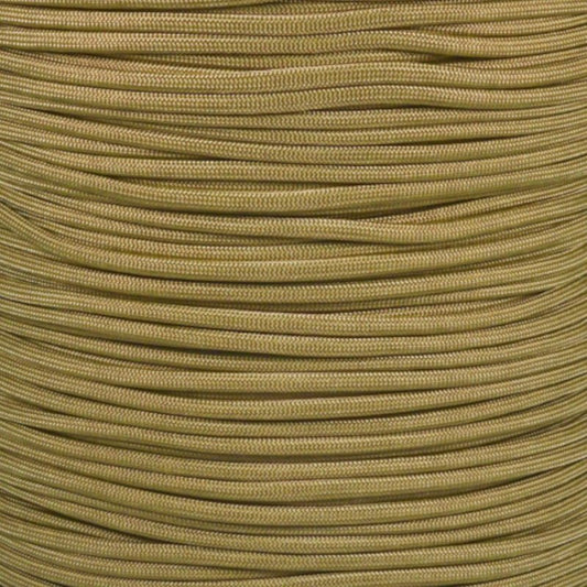 Solid Color 550lb Paracord - Durable 7 Strand Type III Nylon Cord for Indoor & Outdoor Use | Gold (250 ft)