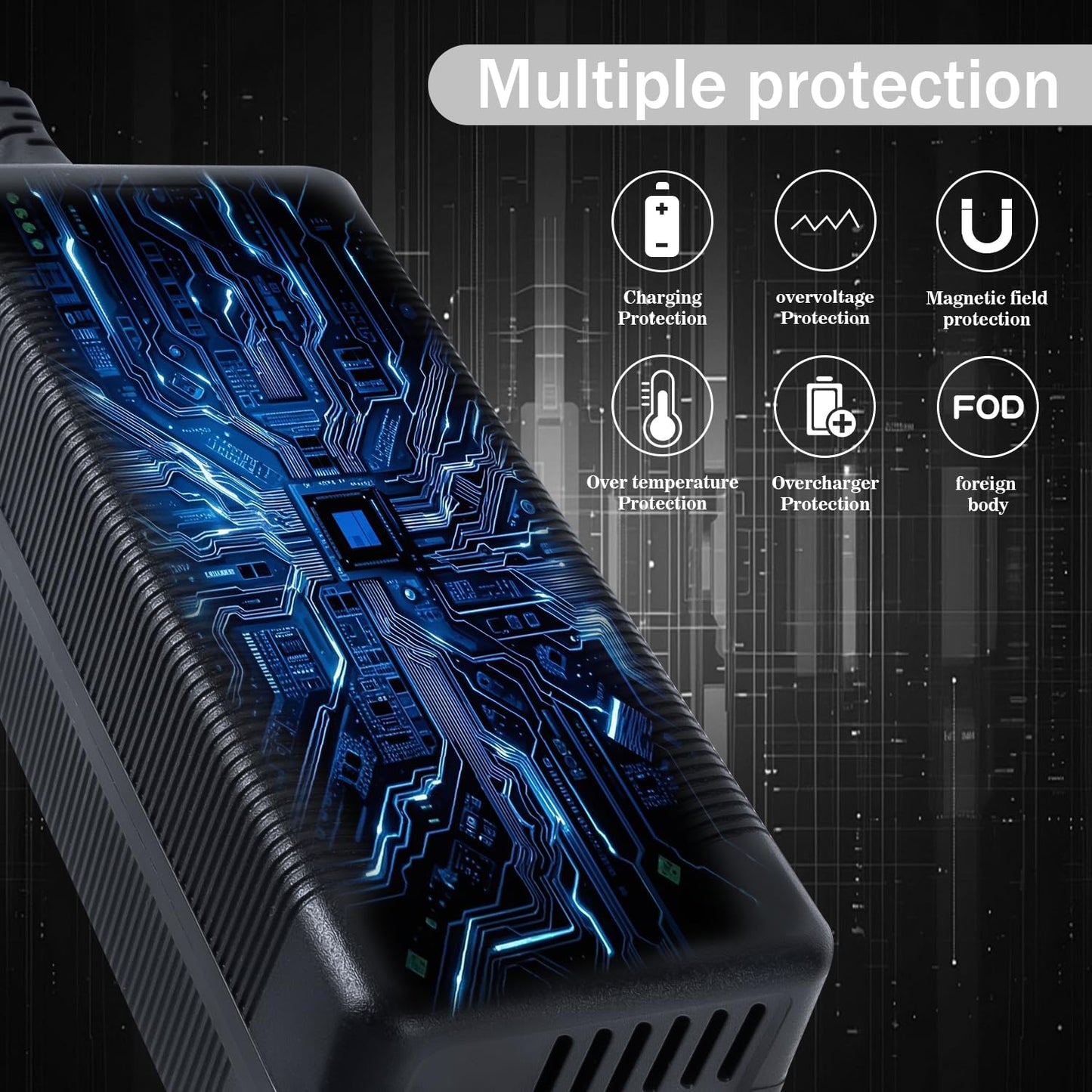 Universal 5-in-1 Replacement Charger for 36V 10S Lithium Battery, Universal Lithium Battery Fast Charger Replacement, Compatible with Razor, Jetson, Voyage, gotrax, ninebot and More