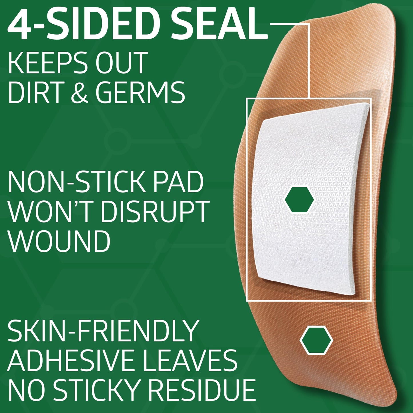 Curad Flex-Fabric Adhesive Bandages with Stretch to Conform to Wounds, 2 x 4 Inches, (50 Count)