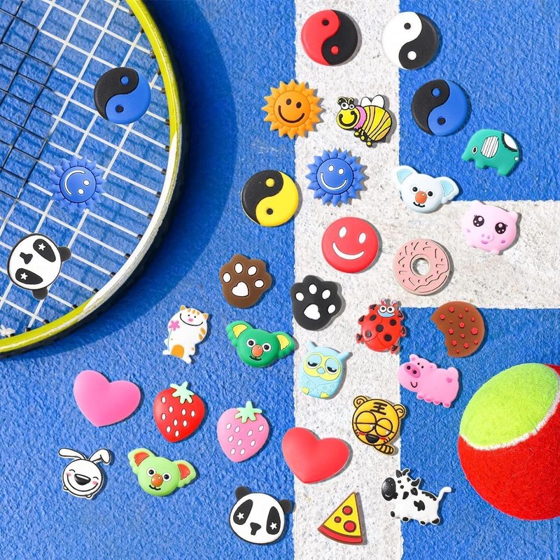 Kryoflare Tennis Racket Vibration Dampener, Pink Strawberry Design, Silicone Shock Absorber, Cartoon Shape Tennis Racquet Shock Absorbers Tennis Racket Tennis Racket for Racquetball