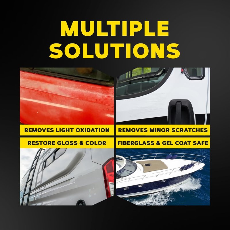 Meguiar's Marine/RV One Step Cleaner Wax - Easy-to-Use Boat & RV Wax for Color Restoration | 1 Gallon