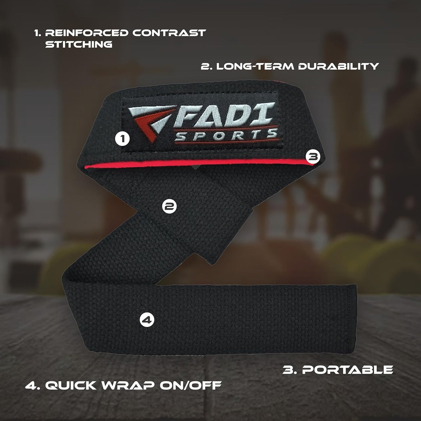 Lifting Wrist Straps - 24 Inch Cotton with 5mm Padded Neoprene for Weightlifting & Deadlifts | Grip Support for Men & Women