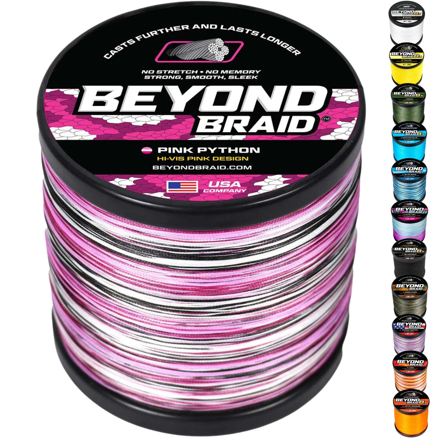 Beyond Braid Pink Python 300 Yards 50LB