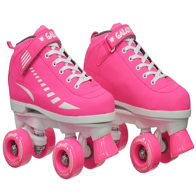 Epic Skates Galaxy Elite Kids Quad Speed Skates, Pink, Youth 1