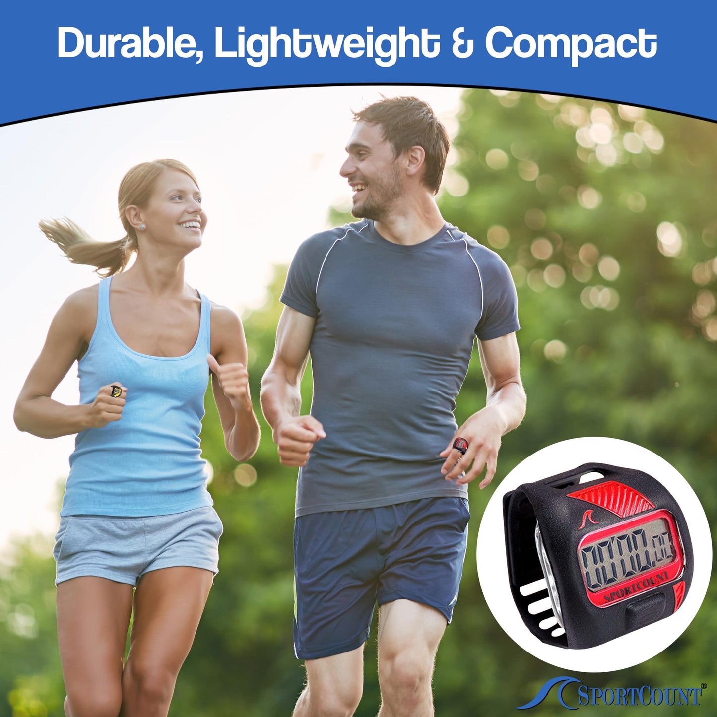 SC SPORTCOUNT 200 Lap Counter Timer - Waterproof Tracker for Swimming and Running - Records Laps and Times