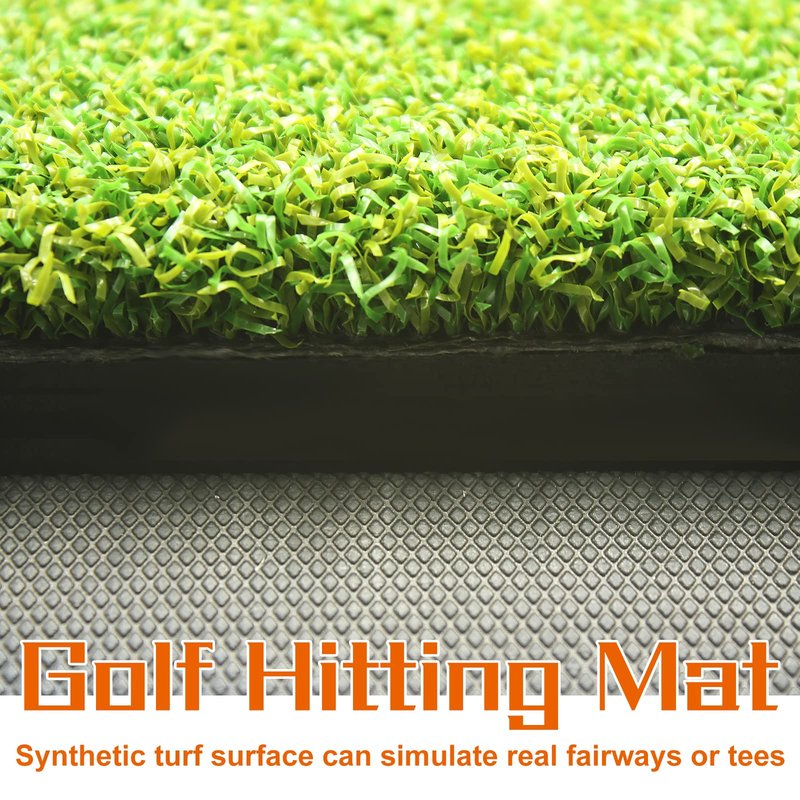 Cupohus Golf Hitting Mat, Precision Pro Swing Mat for Path Feedback, Golf Training Chipping Aid with Replaceable Thickened Artificial Turf, Golf Accessories Gift for Adults for Indoor/Outdoor 13"x17"