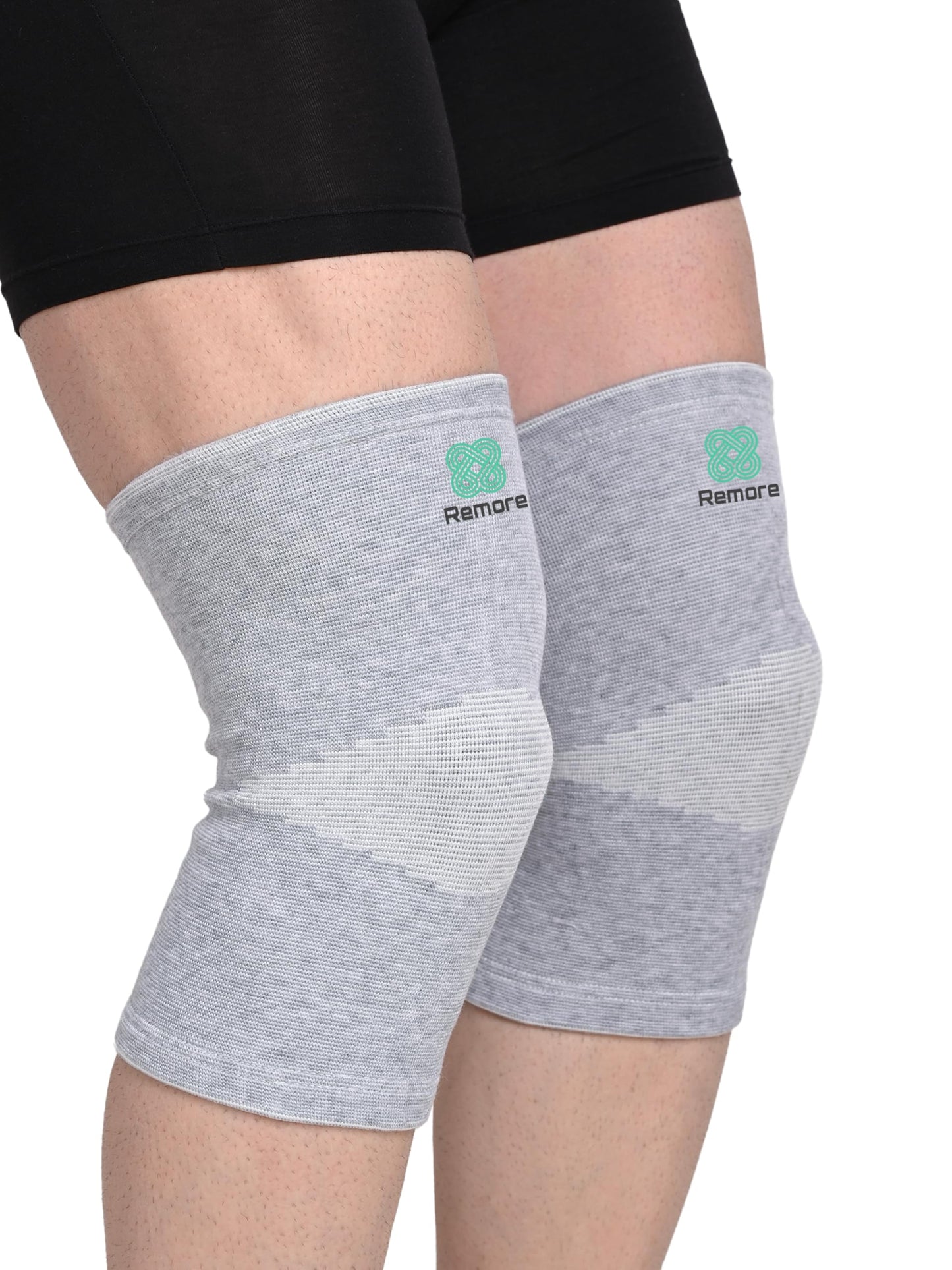 Remore Bamboo Knee Compression Sleeve for Men and Women Bamboo Knee Brace for Men and Women Knee Pain, Gym, Running, Basketball, Meniscus Tear, Sports, Joint Pain Relief, Injury Recovery (64-70cm Thigh) (XXX-Large)