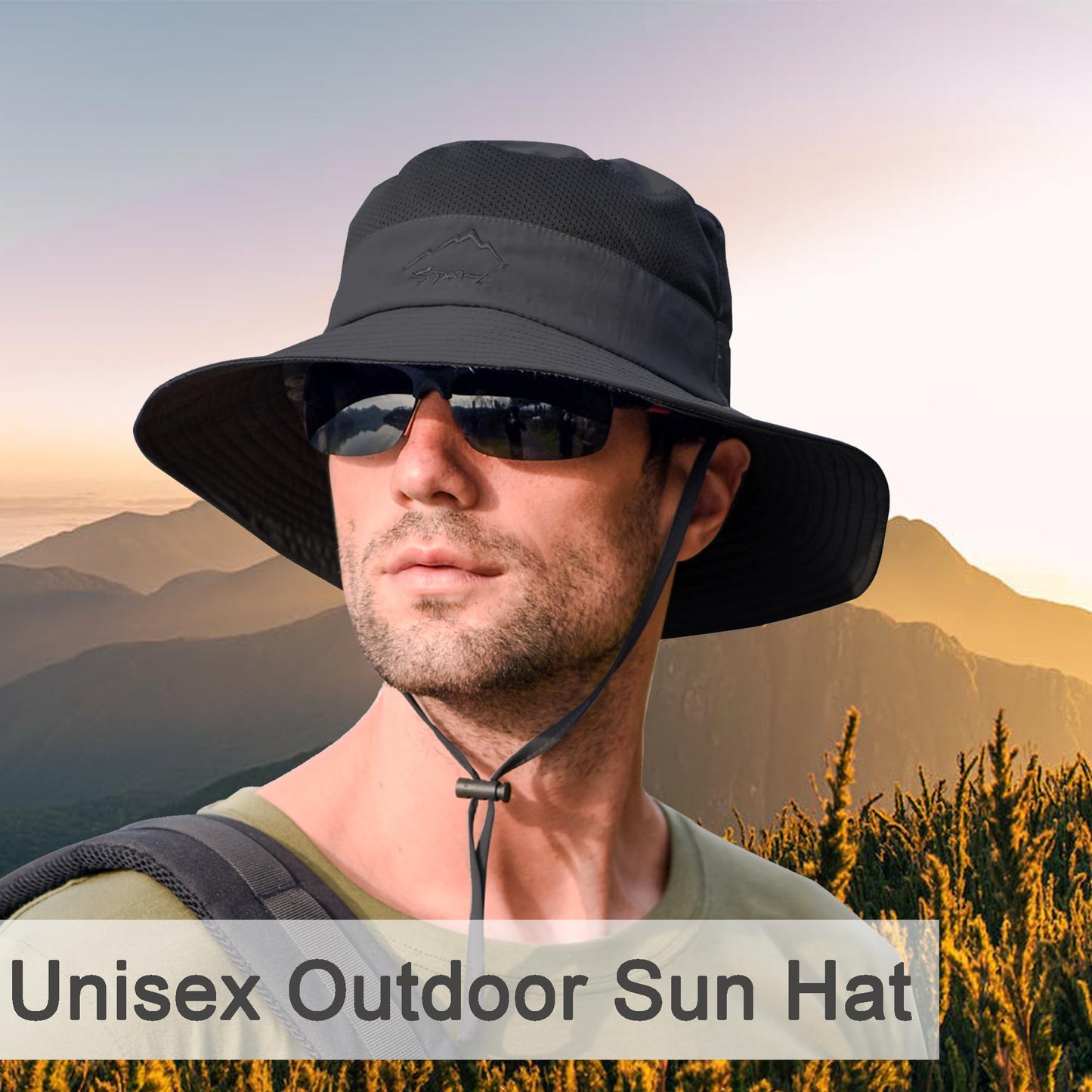 ZOORON Sun Hats for Men Women UPF 50+ Bucket Hat UV Protection Boonie Hat for Fishing Hiking Garden Safari Beach with Face Cover & Neck Flap