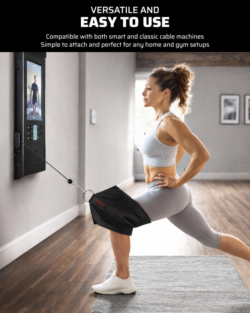 THEFITGUY Squat Knee Attachment for Cable Machine, Resistance Band & Smart Gym | Supports Deep Split Squats | Promotes Knee Strength, Ankle Mobility & Joint Stability | Home & Commercial Gym Accessory