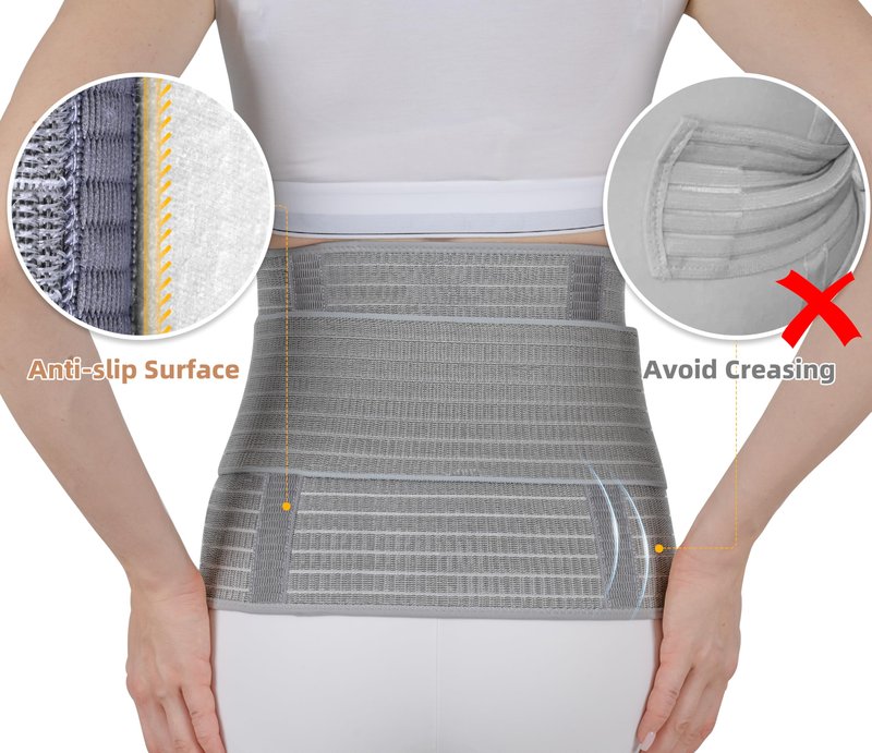 Abdominal Binder Post Surgery Postpartum Belly Band, C-section Belly Binder, Girdle for Postnatal, Adjustable Belly Wrap, Stomach Compression Hernia Belt For Men or Women After Pregnancy, Hysterectomy