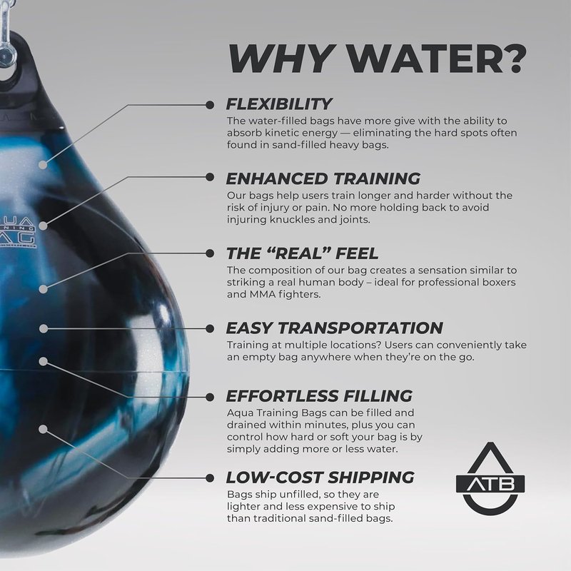 Aqua Training Bag - 150lb Torso-Shaped Heavyweight Punch Bag | Water-Filled for Joint-Friendly Training