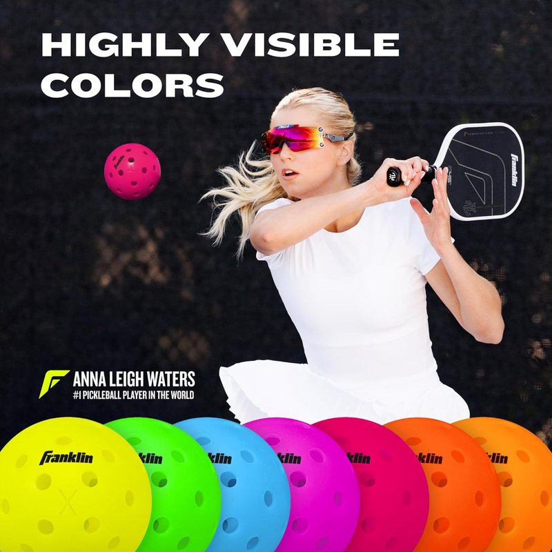 Franklin Sports X-40 Outdoor Pickleballs - Official USA Pickleball Regulation Size | Durable & High-Performance