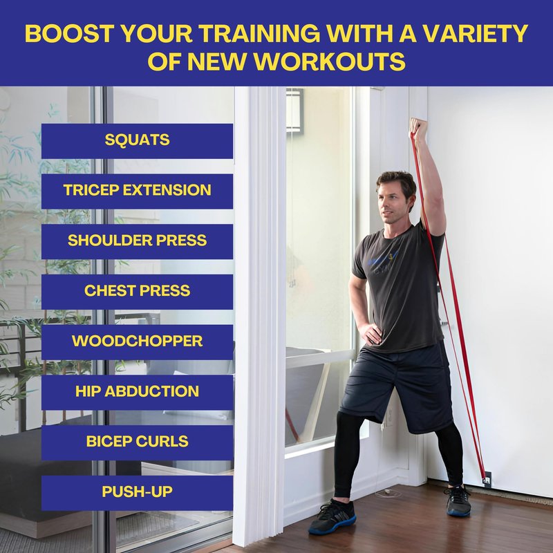 Anchor Gym Set of 4 Long Resistance Bands for Working Out - Exercise Loop Bands for Men and Women - Stretching Bands for Pull Ups, and Full Body Resistance Training