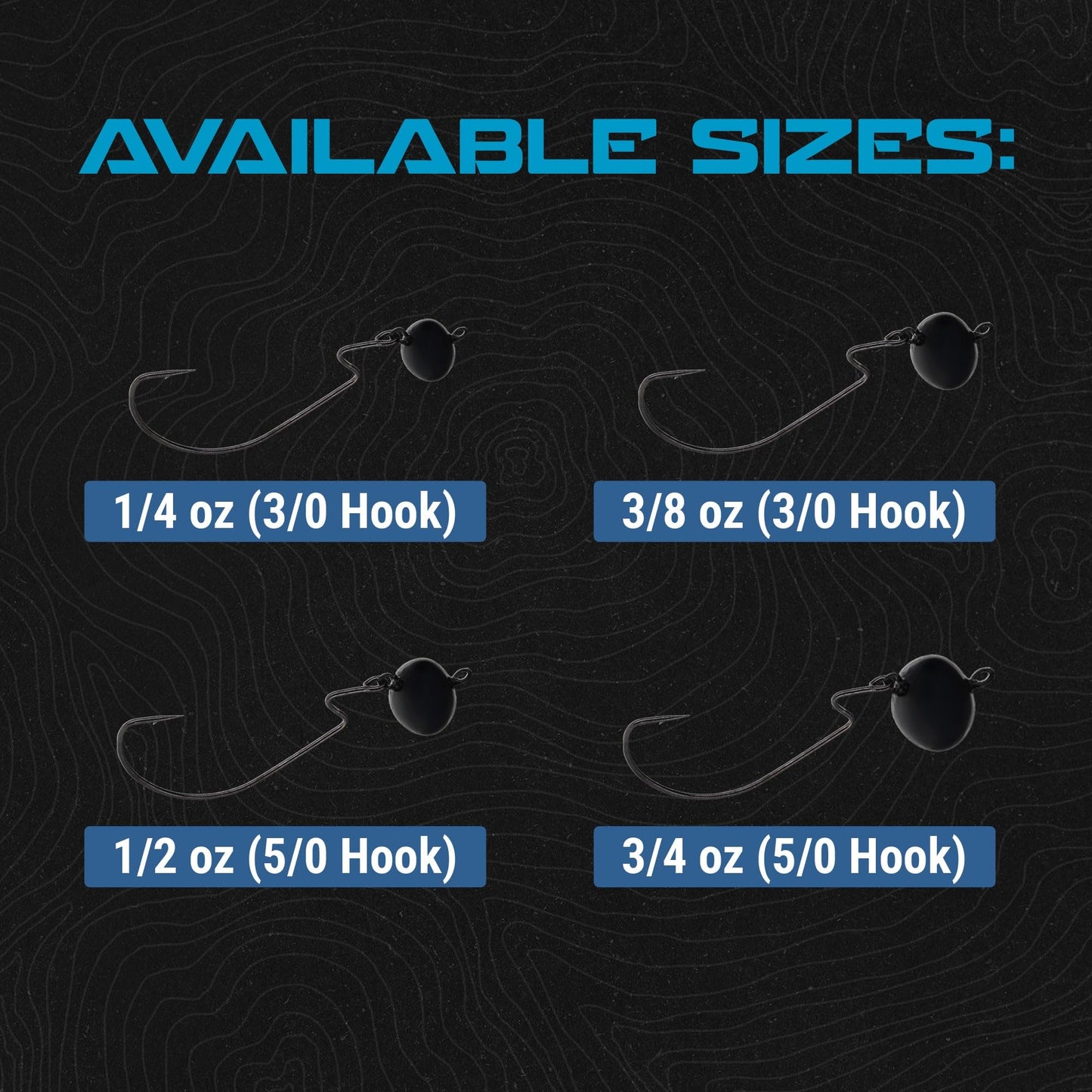 Reaction Tackle Football Swing Jig, Free-Swinging Hook with Football Head for Bass Fishing, Deep Water and Rocky Terrain - 1/2 Oz Black (5-Pack)