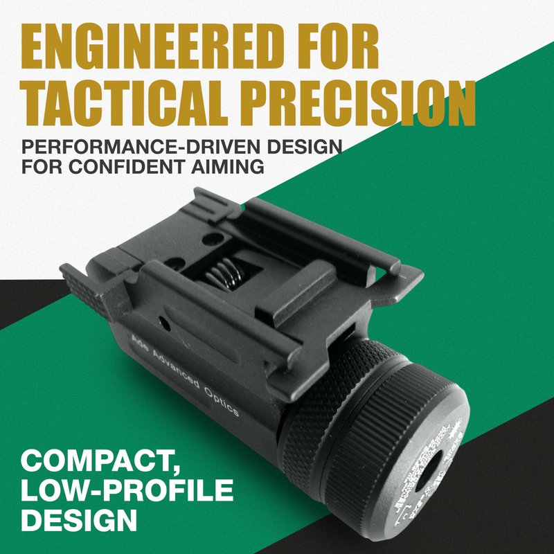 ADE Advanced Optics – Ultra Compact Green Laser + Light for Pistol Rails – Bright Class IIIA Beam, Easy Quick-Release Mount, CR2 Powered, Adjustable Windage & Elevation for Precise Alignment