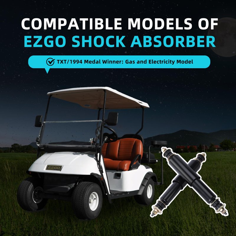 MIXOPOLY Golf Cart Shocks, Front Rear Shock Absorbers Kit for EZGO TXT/Medalist Gas and Electric 1994-up, Replaces OEM 76418-G01 70928-G01, Pack of 4