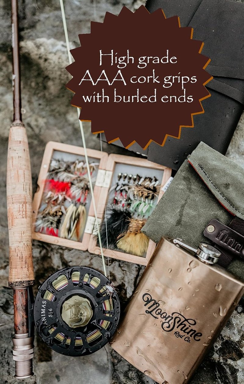Drifter Series Fly Rod - Premium Moonshine Fishing Rod with Extra Tip | Lightweight & Durable