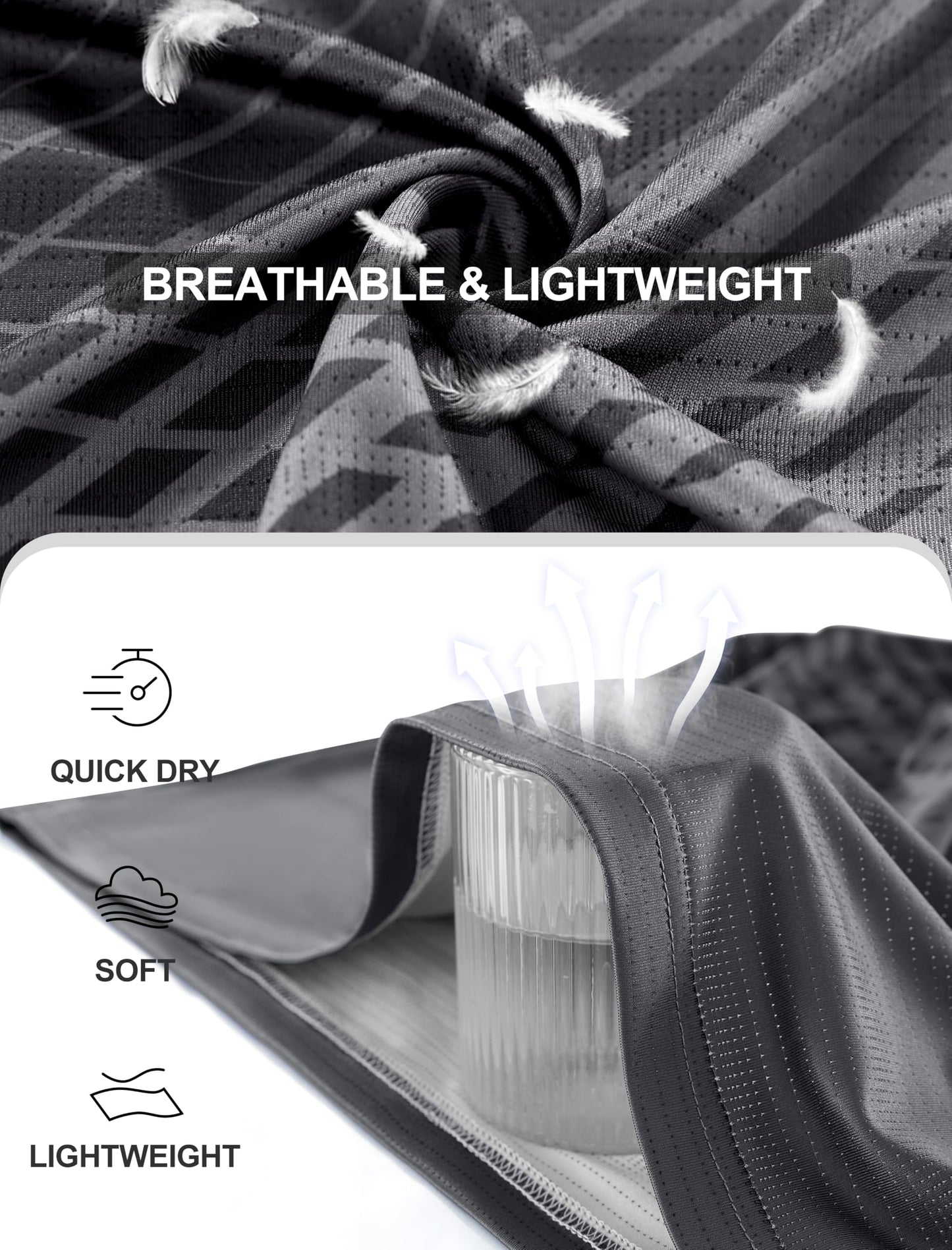 Men's Athletic Running T-Shirts Quick Dry Gym Workout Shirts Moisture Wicking Short-Sleeve Lightweight Sports Tee Tops Performance Activewear Black XL