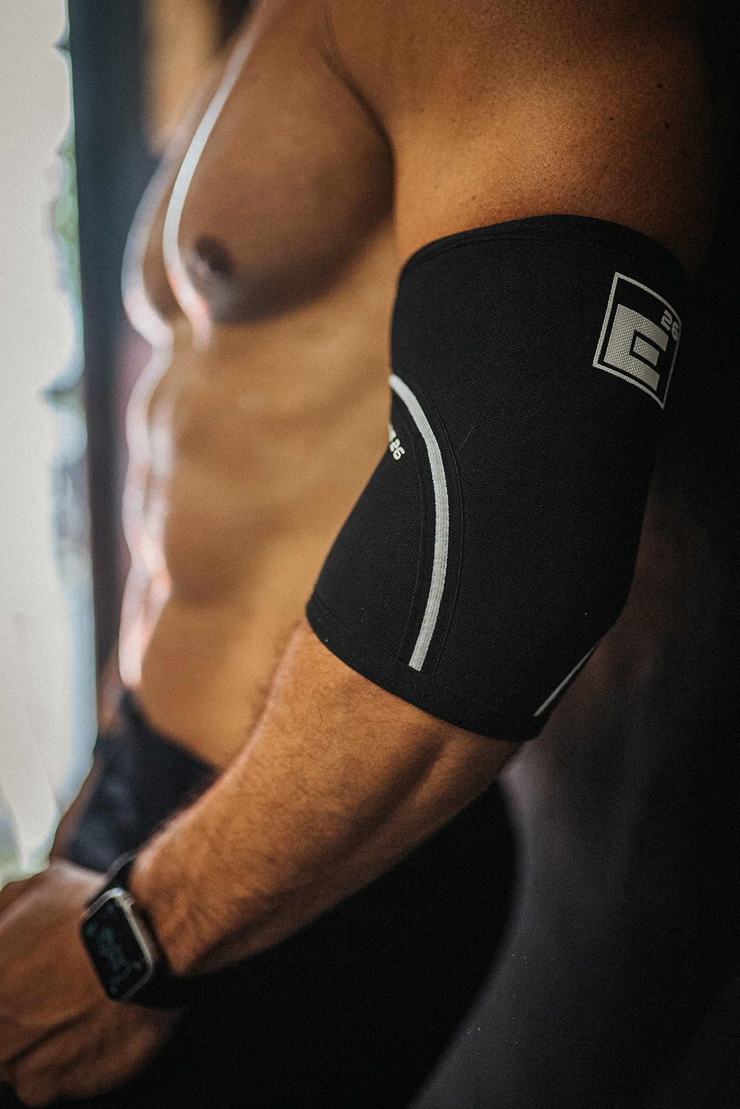Element 26 Elbow Sleeve Weightlifting - 1 Pair (5mm) Neoprene Elbow Sleeve for Support & Compression - Elbow Brace for Powerifting, Body Building, Bench & Functional Fitness - Men & Women