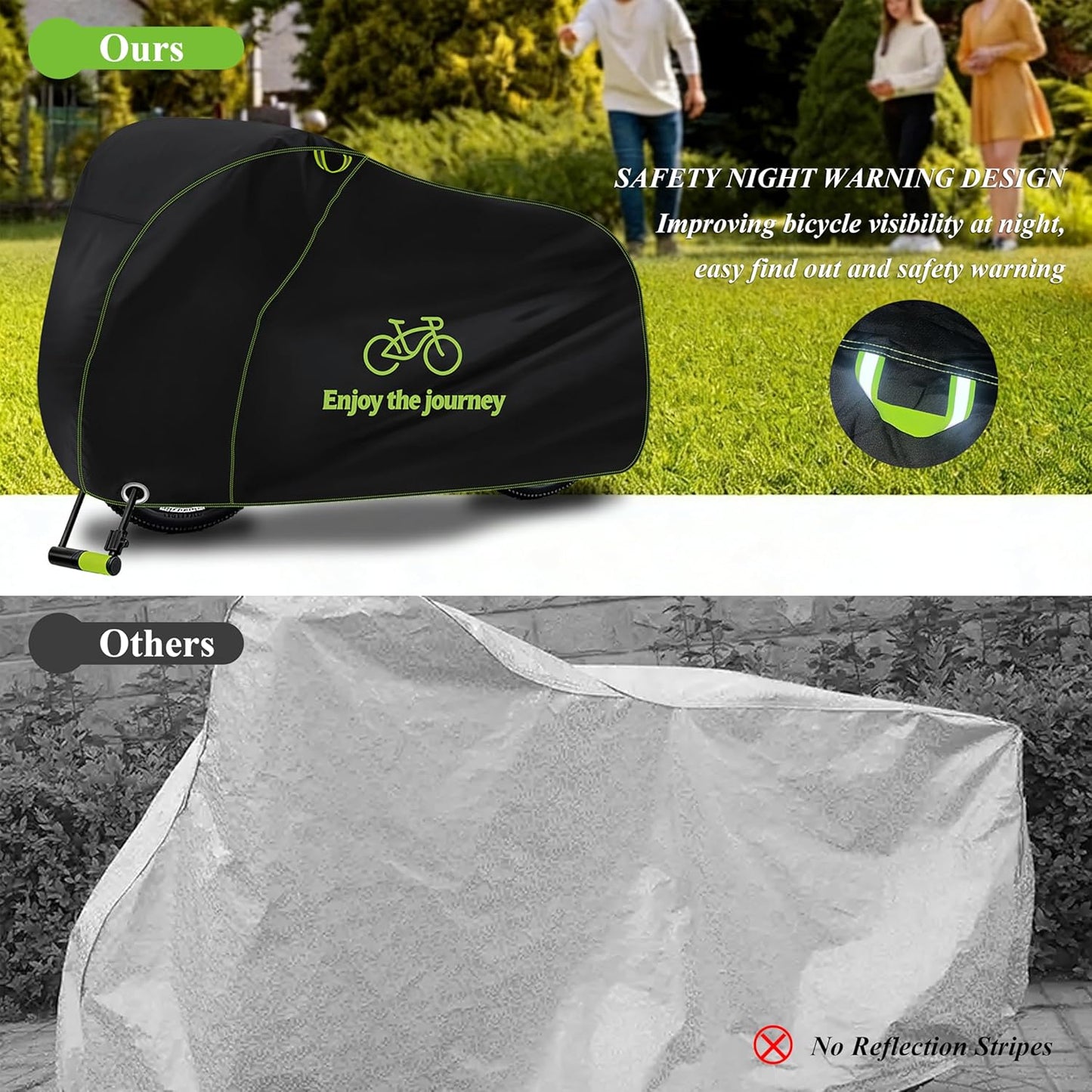 Waterproof Bike Cover - Outdoor Protection for 1 Bike | UV, Rain, Dust & Wind Proof with Lock Hole