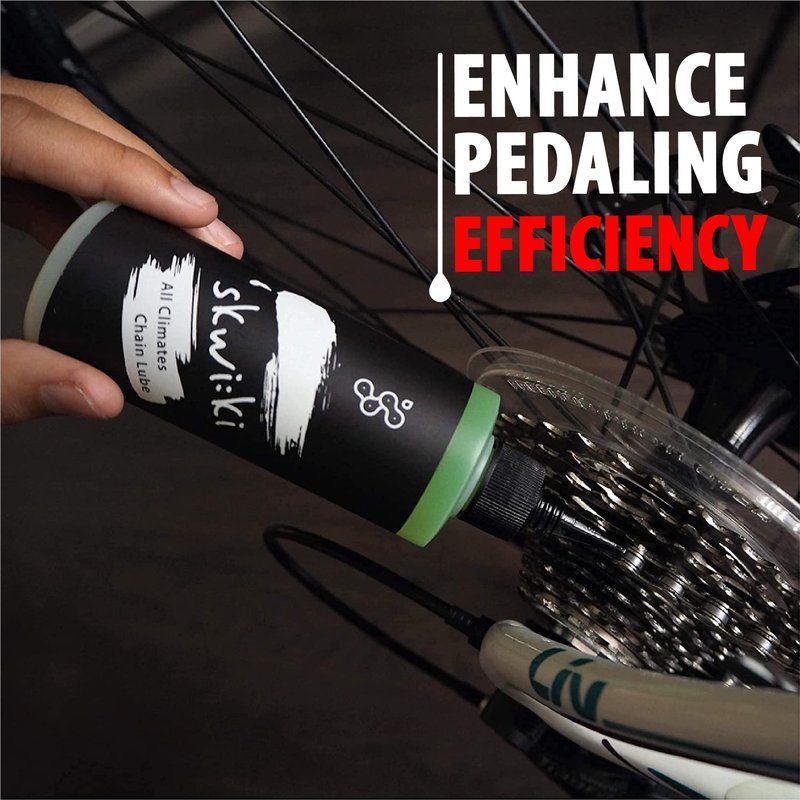Skwiki All Climate Drive-Chain Lubricant, Innovation Nano Boron Nitride, Extraordinary Lubing, Extreme Low Declination for Tough Environments, Ultra Smooth and Upgraded Efficiency of Pedaling, 120ml