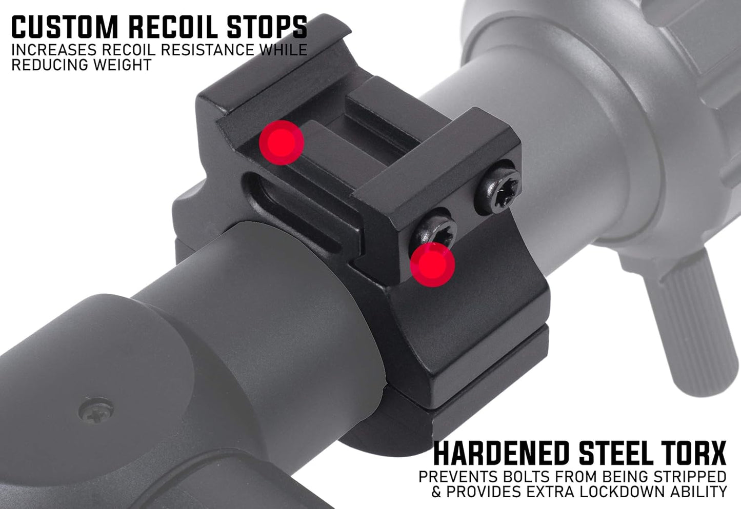 Monstrum Precision Picatinny Scope Rings - 1 Inch Diameter for Secure Mounting