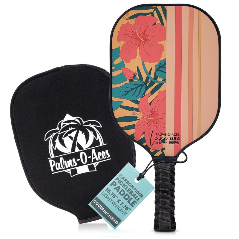 Palms-O-Aces T700 Carbon Fiber Pickleball Paddle – 16mm Honeycomb Core, Textured Face for Spin & Control, Lightweight USAPA Spec Paddle with Comfort Grip & Neoprene Cover