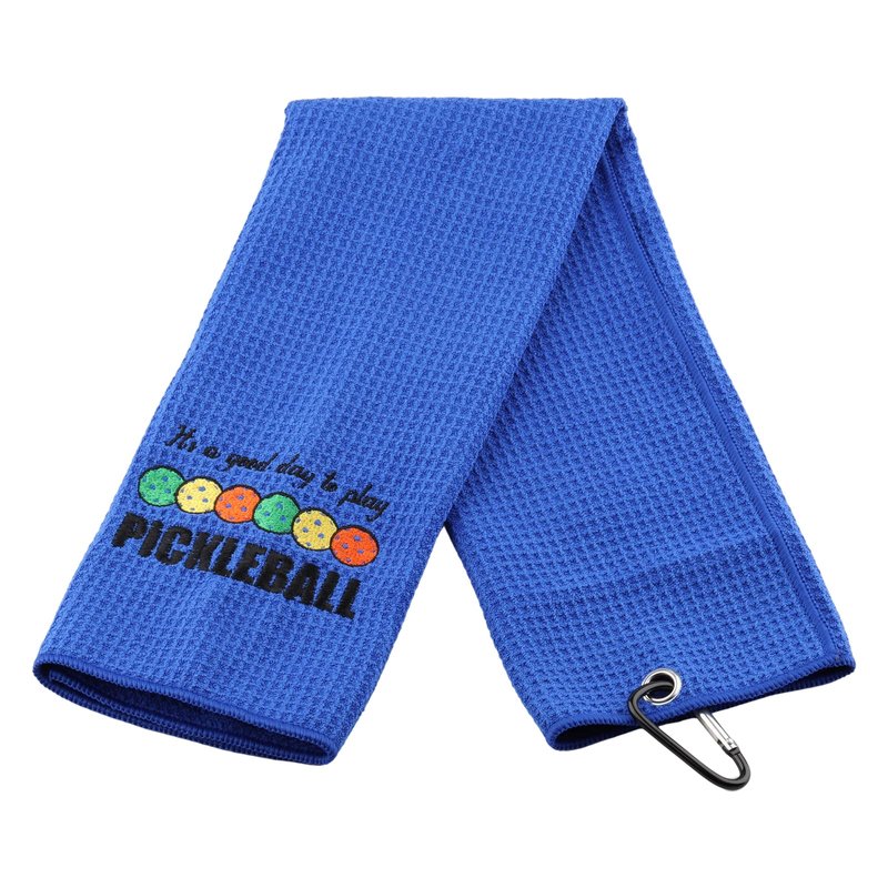 ZJXHPO Embroidered Pickleball Towel It's a good day to play Pickleball Towel With Clip Pickleball Lover Player Gift Microfiber Pickleball Team Towel (good day Pickleball)