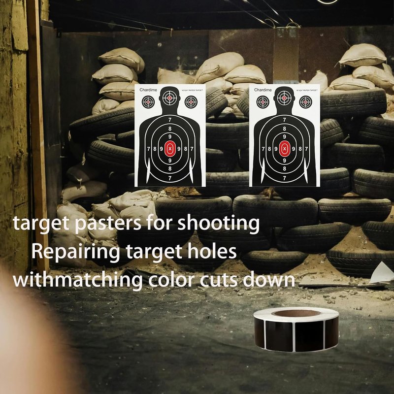Target Pasters - 1 Inch Adhesive Stickers for Shooting Practice | 2000 Pieces for Range Targets