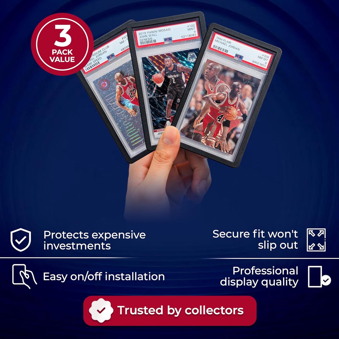PSA Slab Guard 5 Pack - Graded Card Protector & Bumper | Multicolor Slab Armor Case