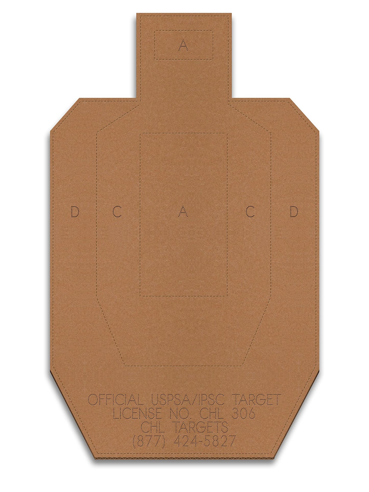 20 Official USPSA Cardboard Shooting Targets, Full Size Cardboard USPSA Targets, Competition Torso Targe, Shooting Range, Rifles, Handguns, & Shotguns (Cardboard, 20)