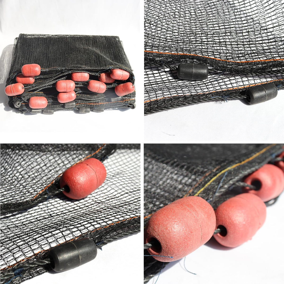 BasicGear Professional Seine Net 4' x 5' | Ultra Strong | Maximizes Catch | Ideal for Both Commercial and Recreational Fishing | Multiple