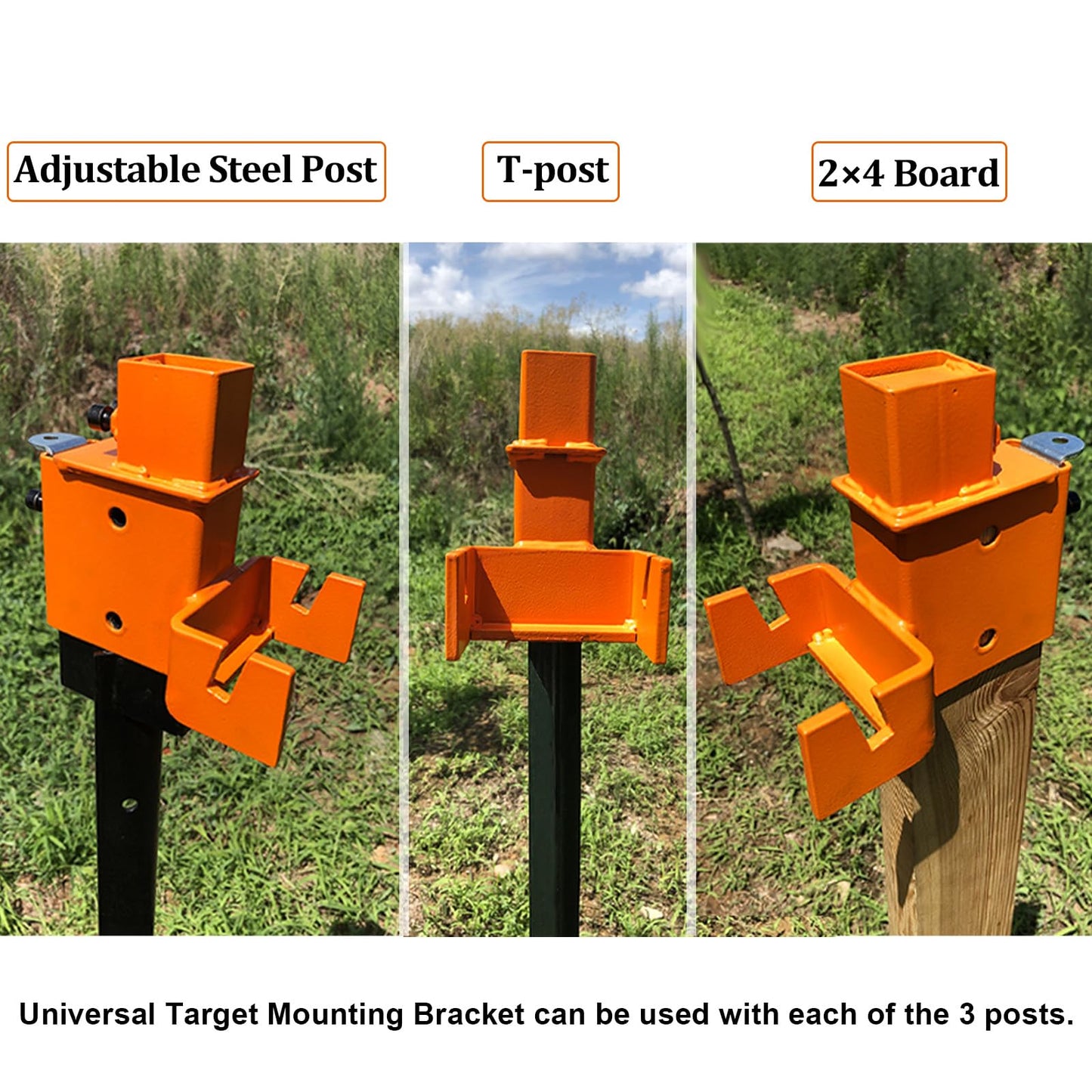 Highwild AR500 Steel Hostage Target 12" x 20" x 3/8" Armored Steel Bullseye Reactive IDPA Shooting Target with 2X4 T-Post Bracket