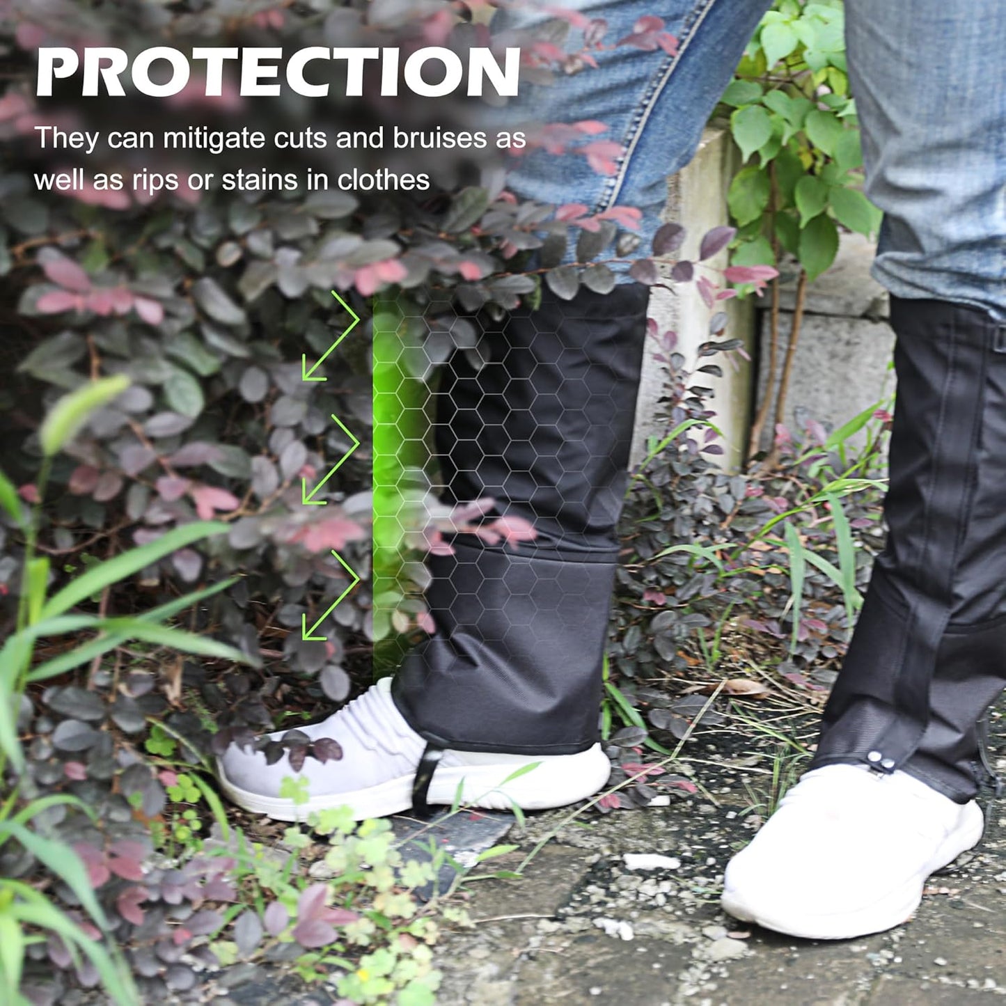 Leg Gaiters for Trimming | Waterproof Adjustable Lawn Care Protection for Men & Women