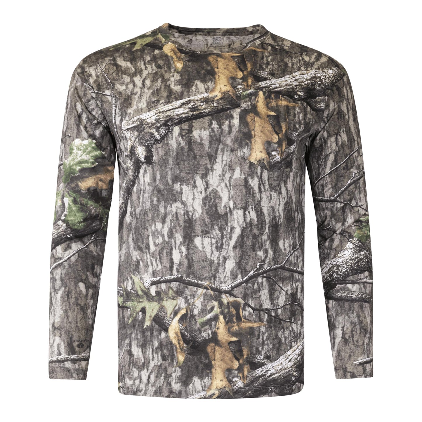 Mossy Oak Long Sleeve Hunting Camo Shirt for Men, with Pocket