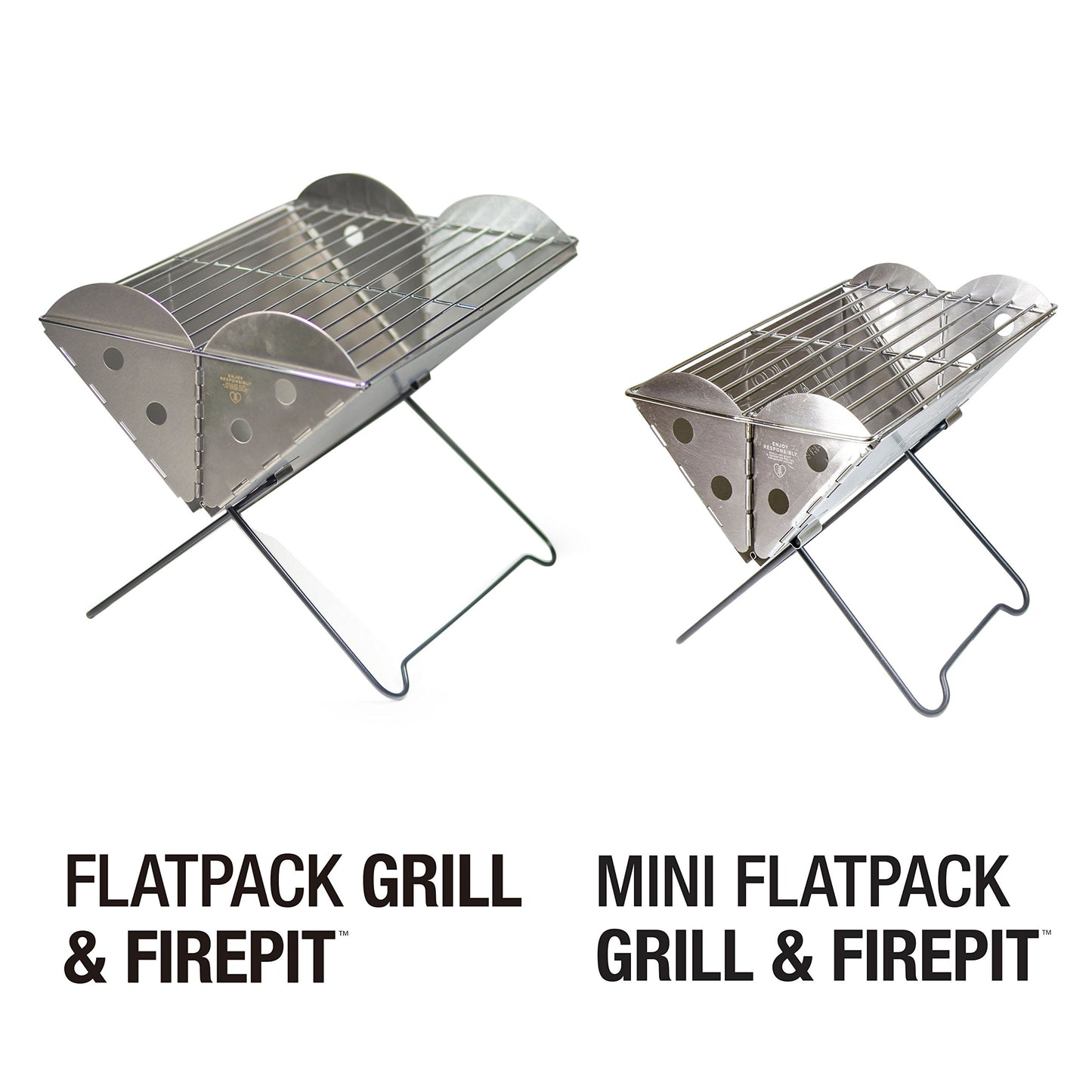 UCO Flatpack Mini Portable Stainless Steel Grill and Fire Pit