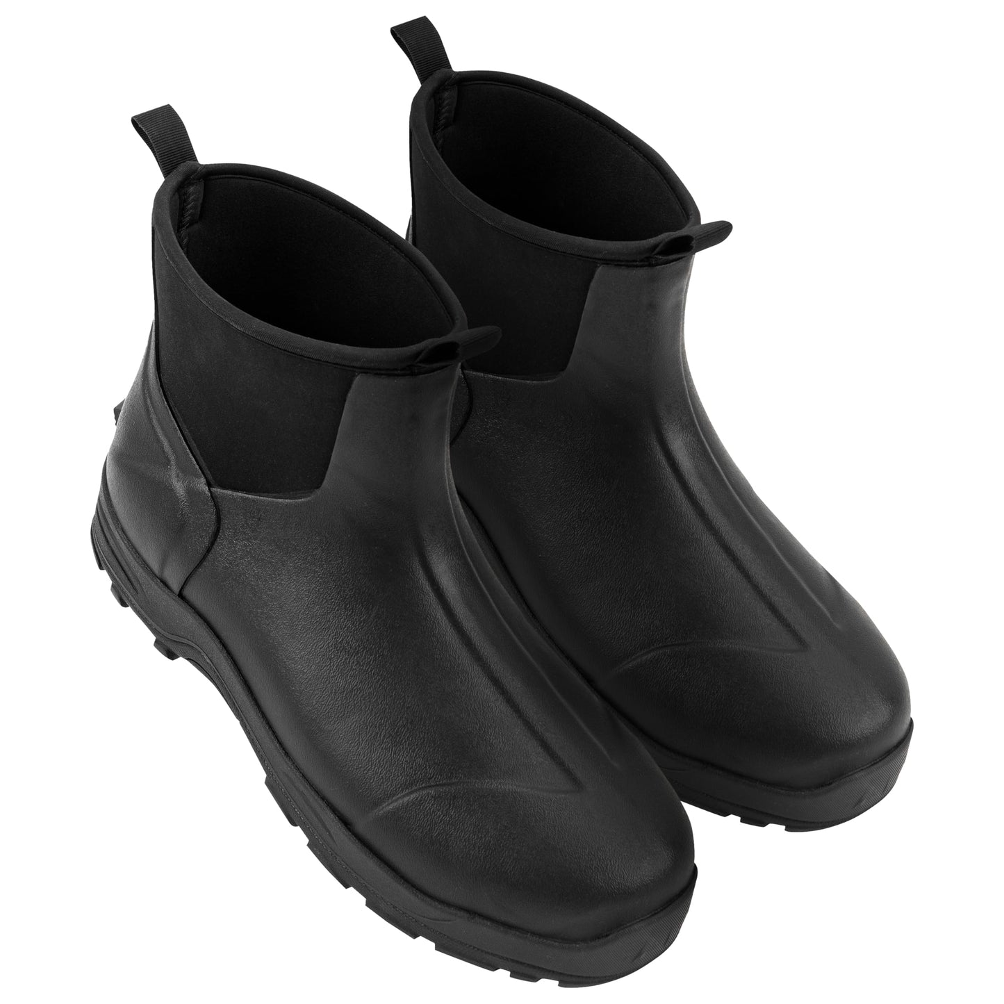 Ubon Insulated Rubber Boots for Men Waterproof Short Rain Boots Black 10